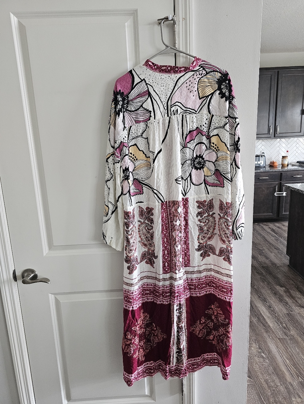 Free People C'est Moi Mixed Print Maxi Kimono - Picture 5 of 7